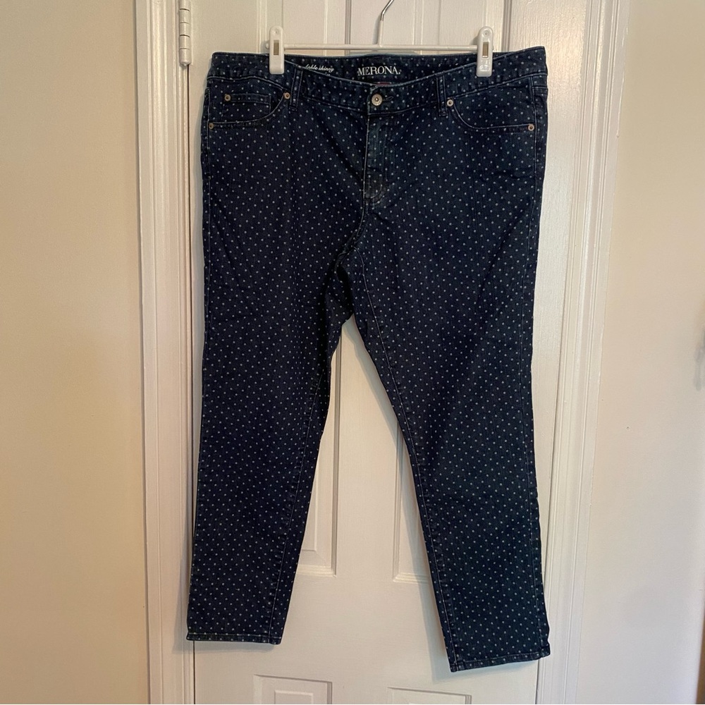 Cute Polka Dot Ankle Jeans